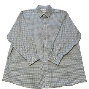 Classic Business Preppy Roundtree & Yorke Gold Label Men's Dress Shirt 34/35